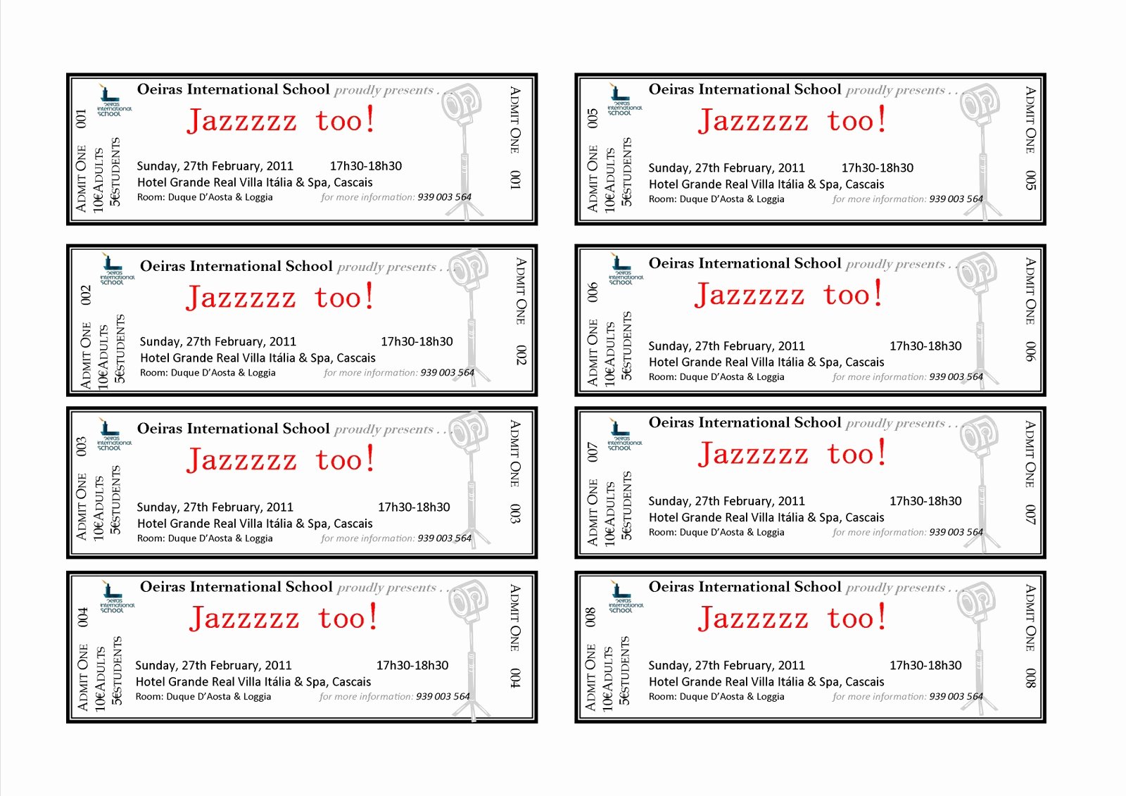 Event Ticket Template Word Elegant event Ticket Template