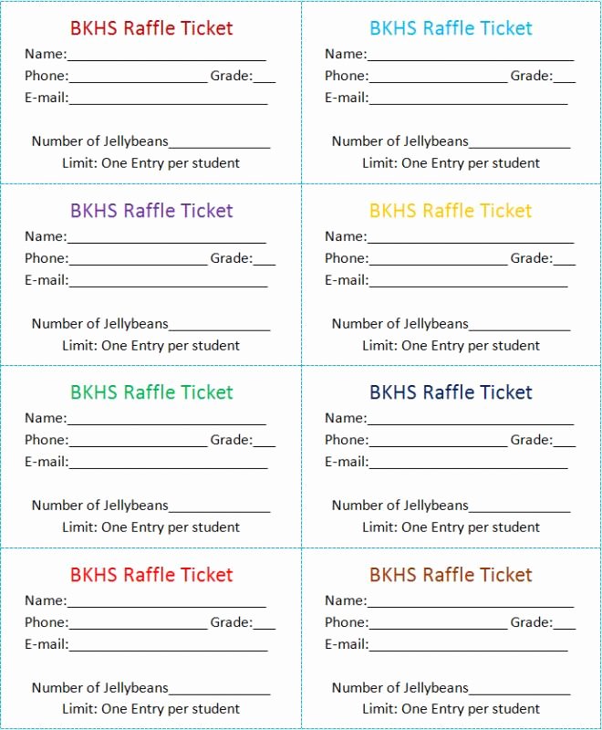 Event Ticket Template Word Lovely Raffle Tickets Template