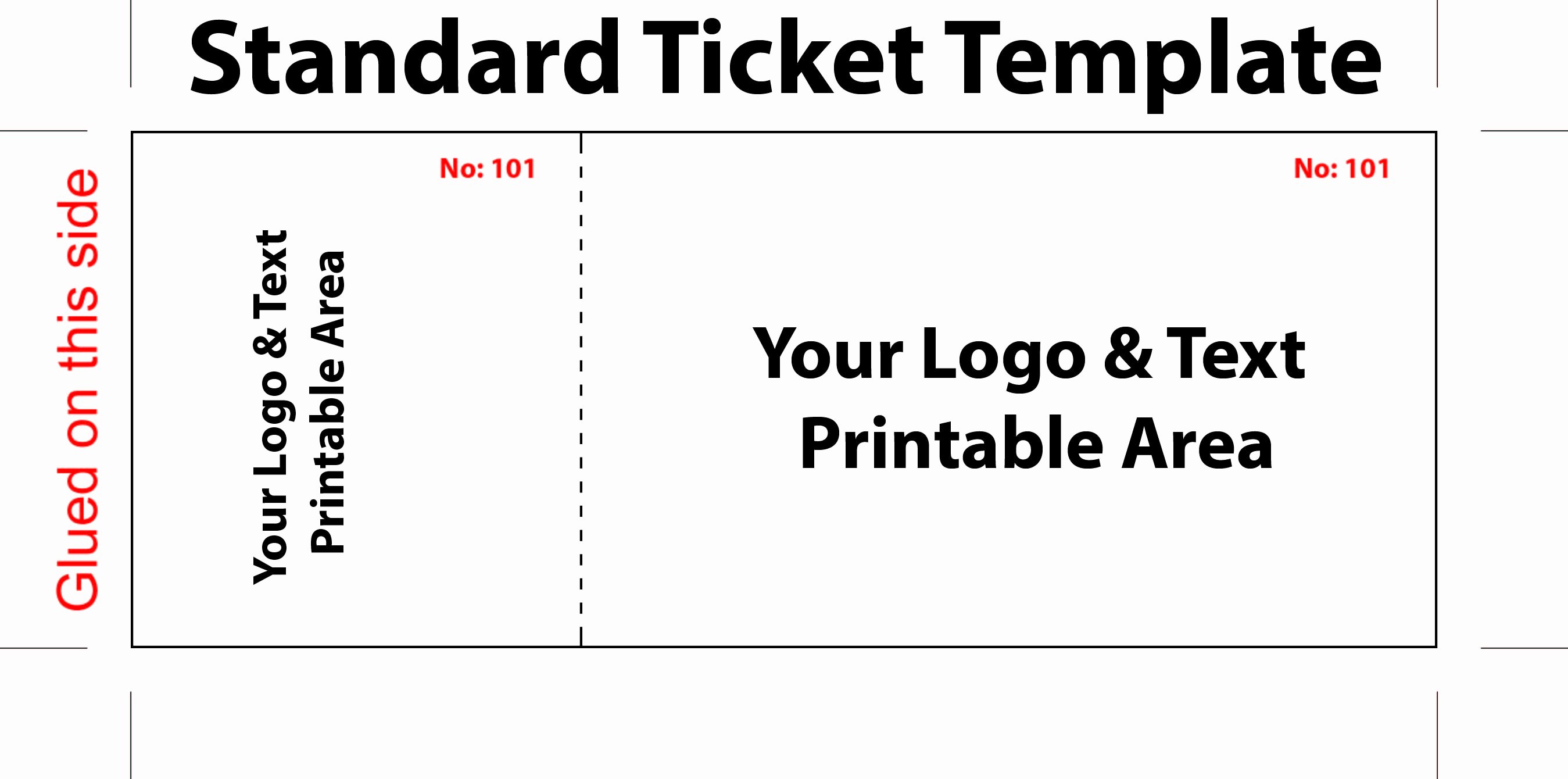 Event Ticket Template Word New Free Editable Standard Ticket Template Example for Concert