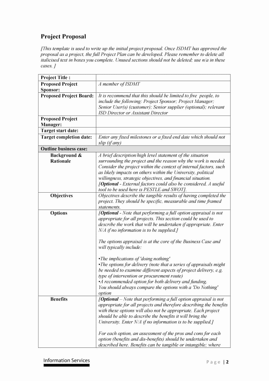 Example Of Project Plan Template Fresh 43 Professional Project Proposal Templates Template Lab