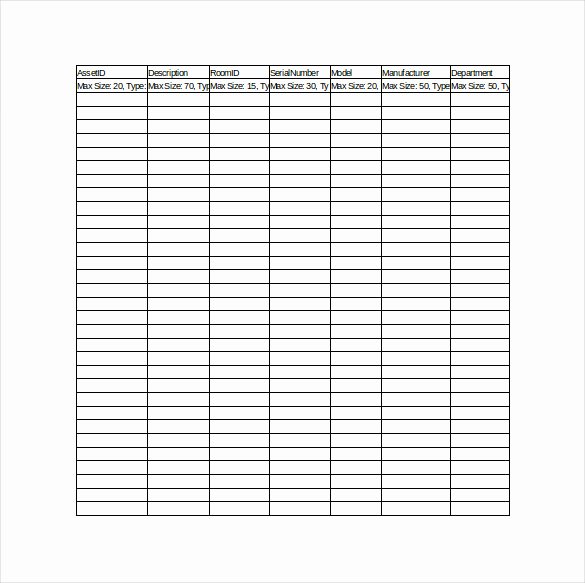 Excel asset Tracking Template Elegant 8 asset Tracking Templates – Free Sample Example format