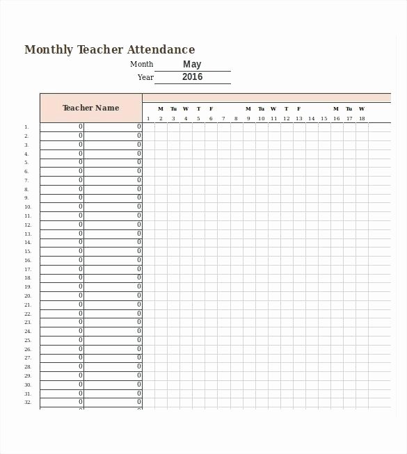 Excel attendance Tracker Template Inspirational attendance Template for Excel – Flirty