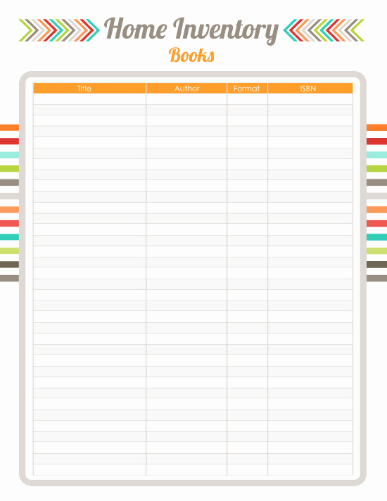 Excel Book Inventory Template Fresh Inventory organizing Control the Harmonized House Project