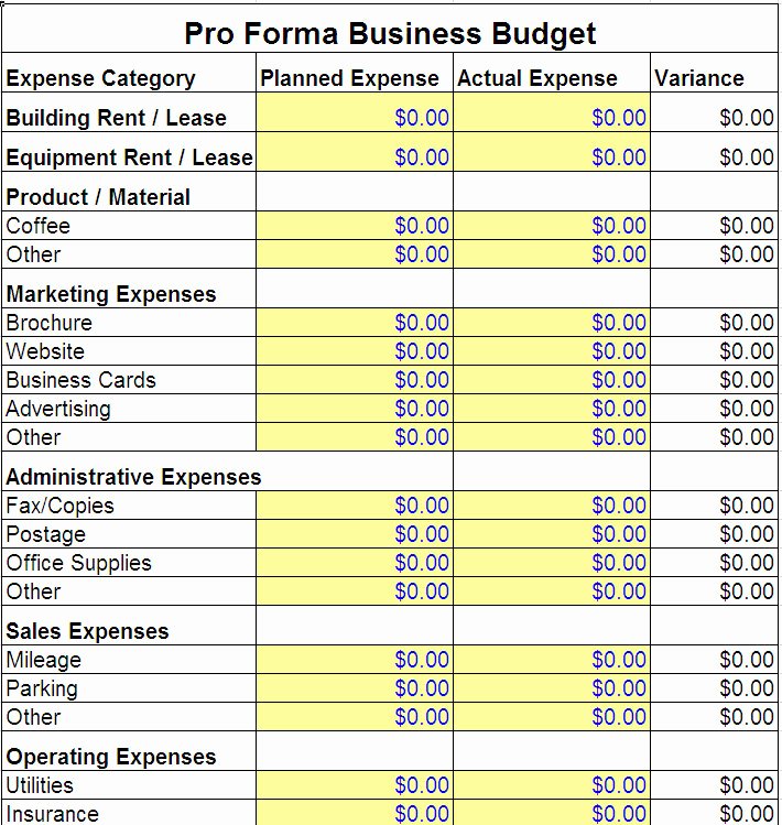Excel Business Budget Template Elegant Business Excel Templates