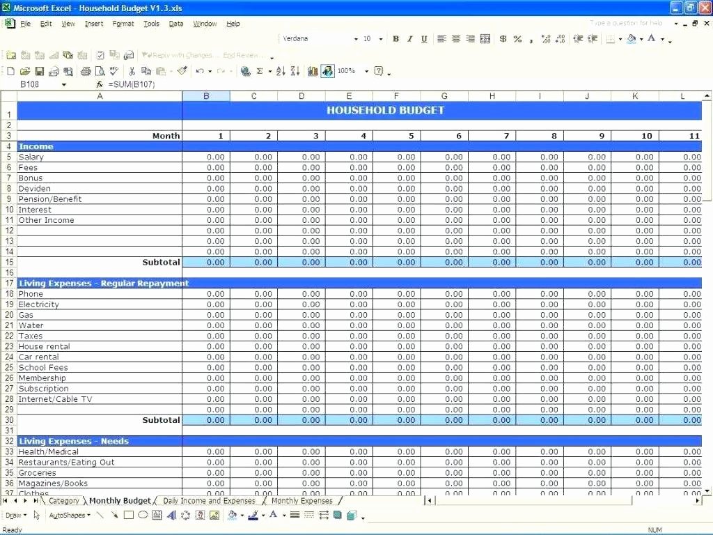 Excel Business Budget Template Elegant Template Expenses Spreadsheet Template Excel