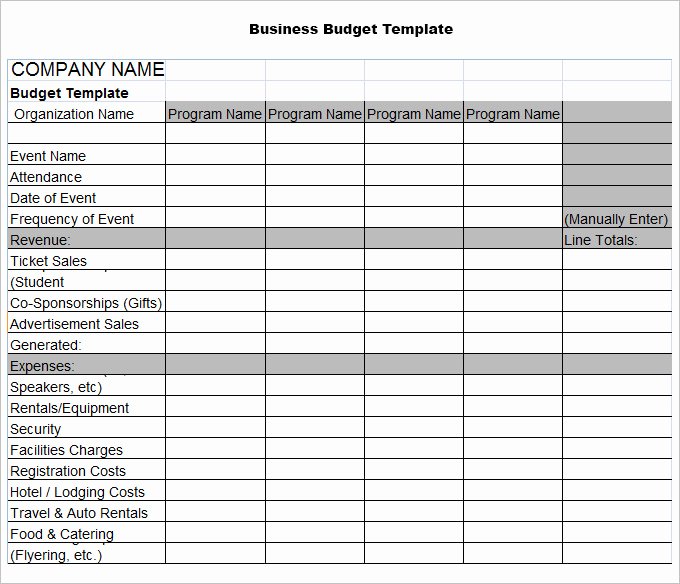 Excel Business Budget Template Fresh Free Monthly Business Bud Template 4 Business Bud