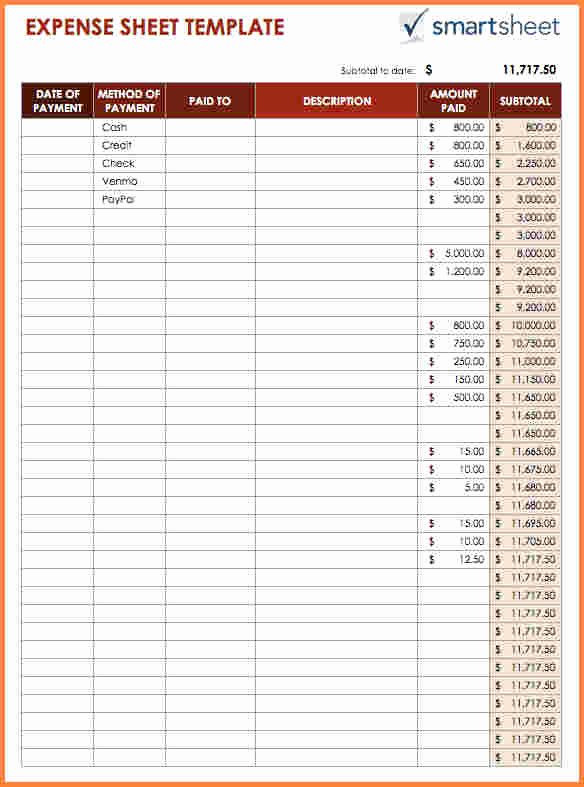 Excel Business Expense Template Inspirational 7 Business Expenses Spreadsheet Template