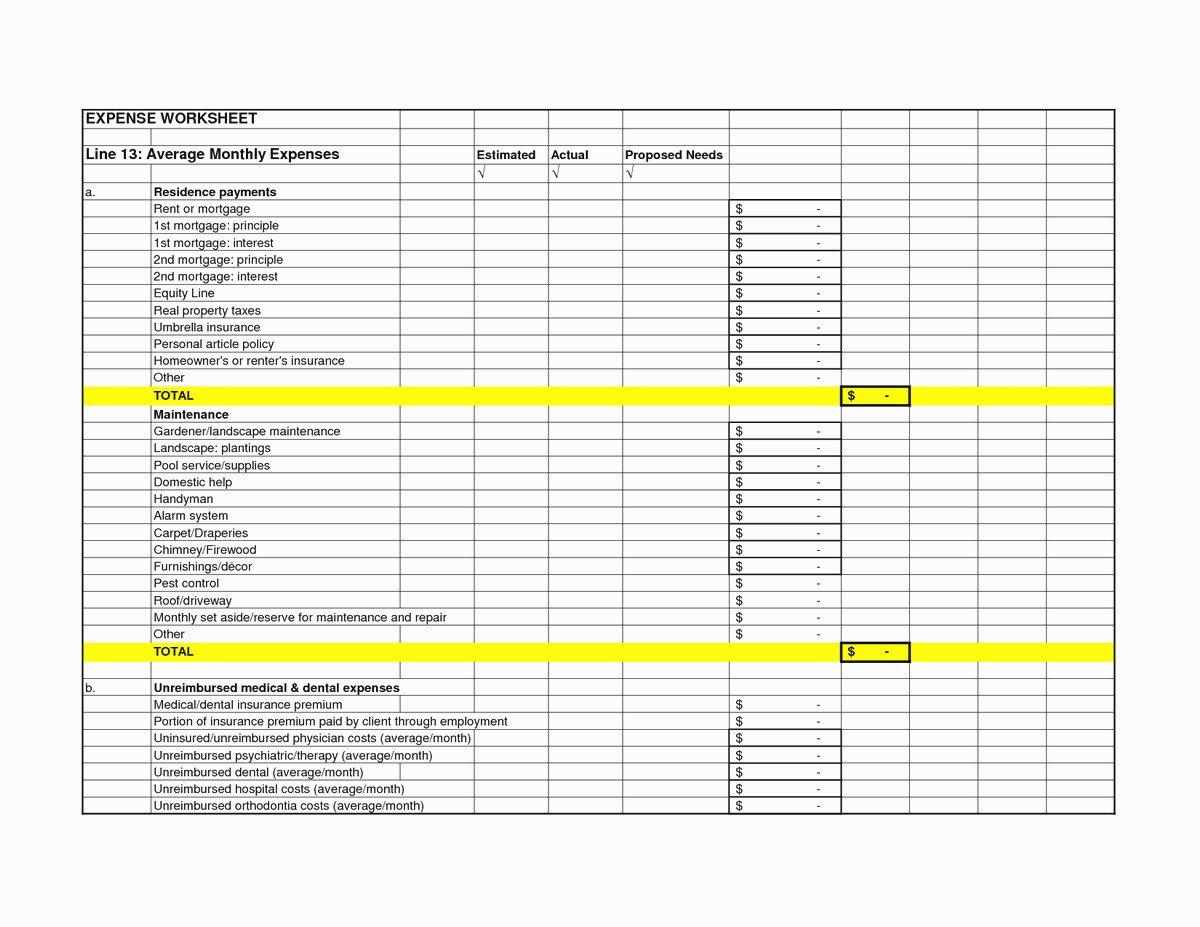 Excel Business Expenses Template Fresh Monthly Business Expense Template Expenses Spreadsheet