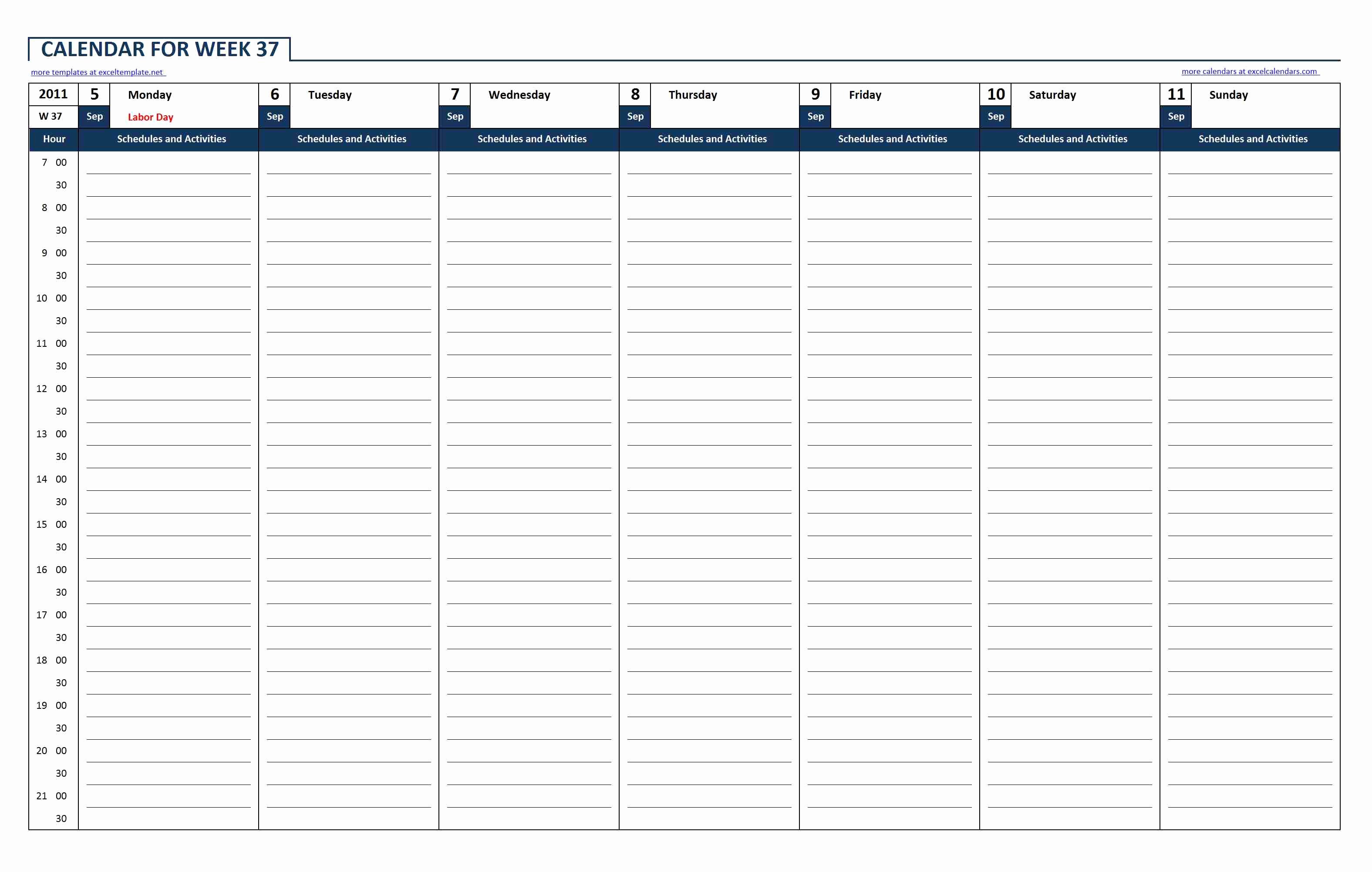Excel Calendar Schedule Template Best Of Weekly Calendar Excel