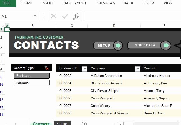 Excel Contact List Template Elegant Customer Contact List Excel Template
