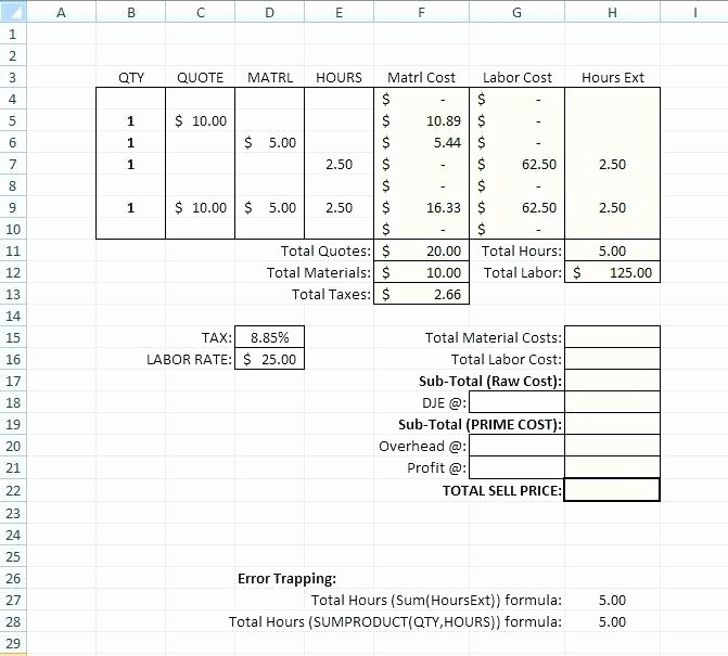 Excel Cost Estimate Template Best Of Construction Cost Estimating Spreadsheet Home Building