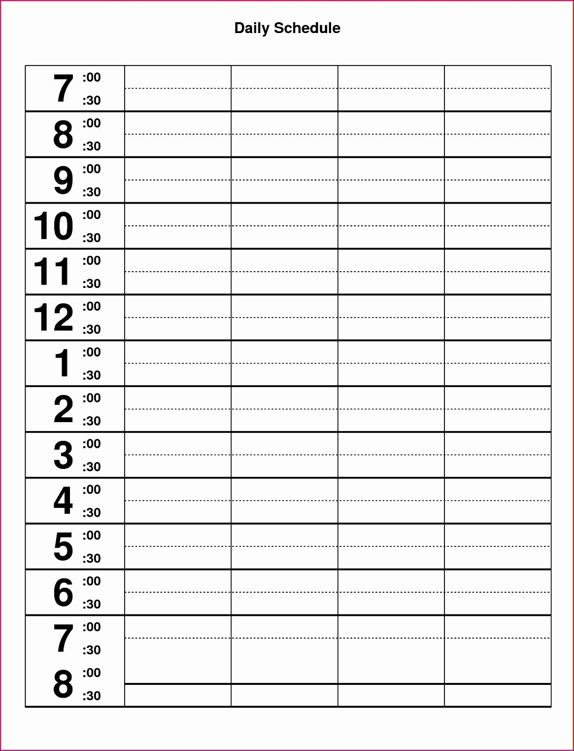 Excel Daily Schedule Template Inspirational 10 Excel Hourly Schedule Template Exceltemplates