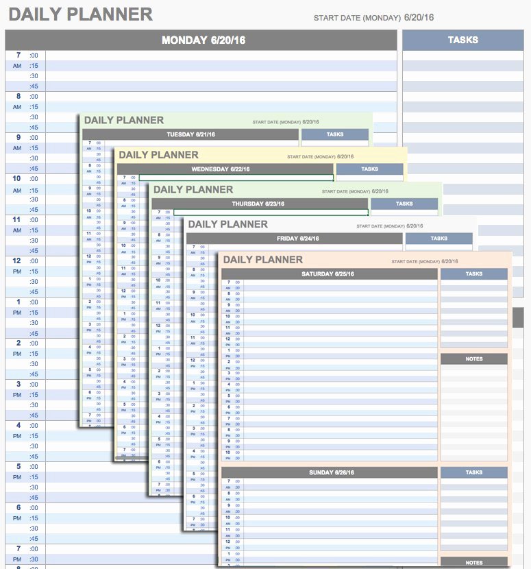 Excel Daily Schedule Template Luxury Free Daily Schedule Templates for Excel Smartsheet