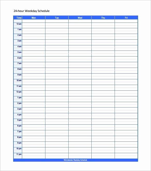Excel Daily Schedule Template New 9 Daily Work Schedule Templates Excel Templates