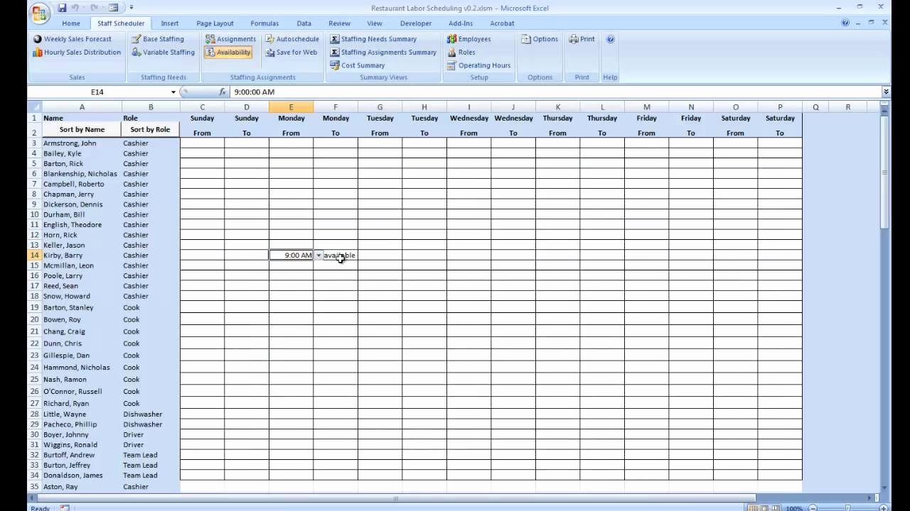 Excel Employee Shift Schedule Template Lovely Free Employee Shift Schedule Template for Excel