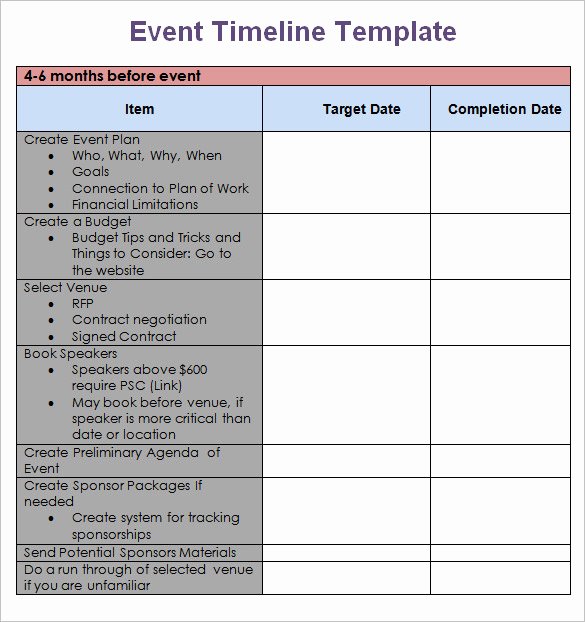 Excel event Planning Template Luxury event Timeline Template Excel