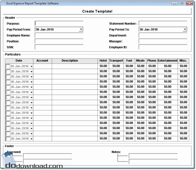 Excel Expense Report Template Unique Excel Expense Report Template software Image Create