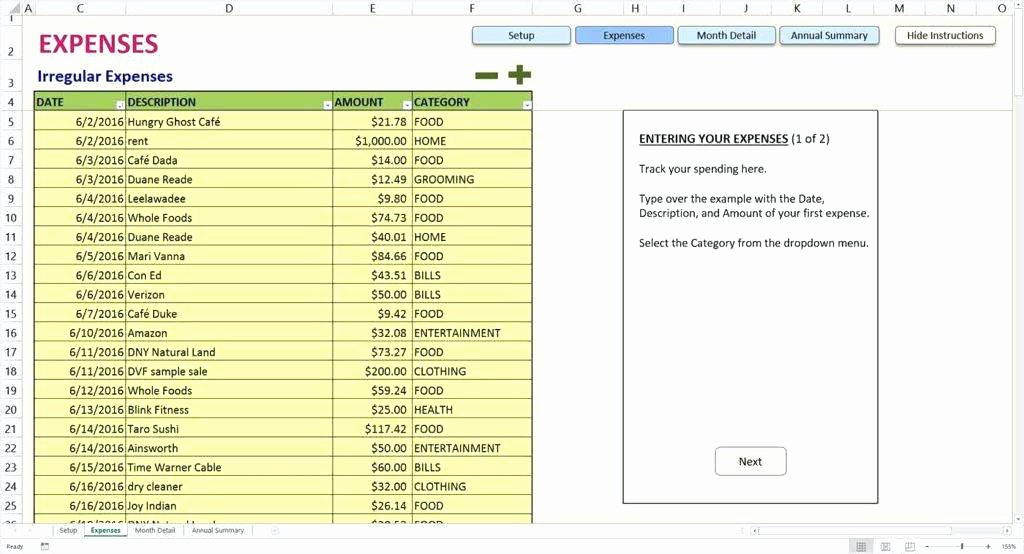 Excel Expense Tracker Template Elegant Bill Tracker Template Personal Expense Finance Spreadsheet