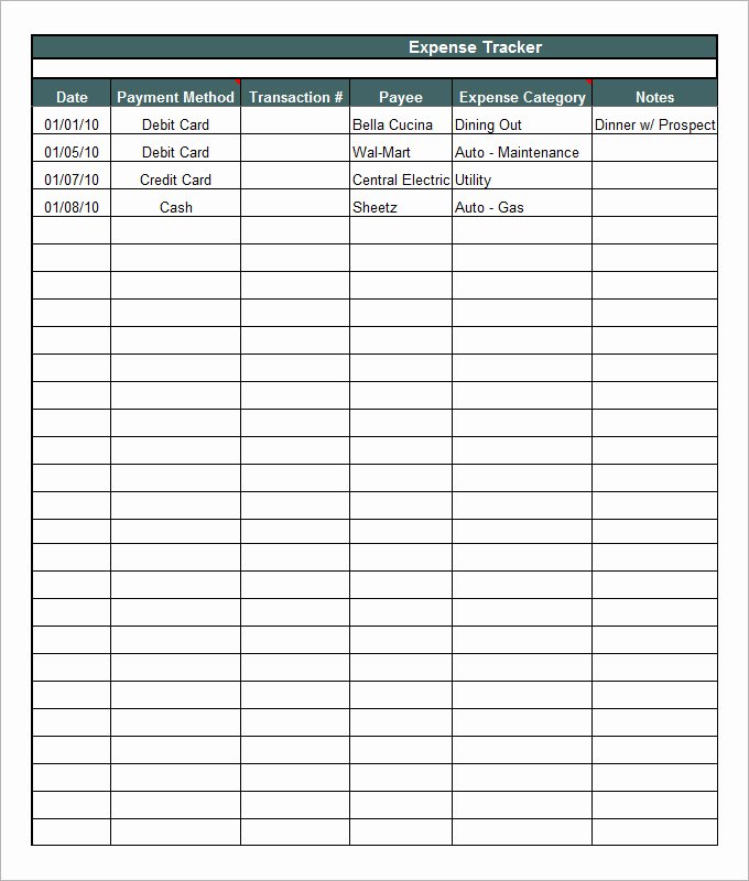 Excel Expense Tracker Template Unique Daily Expense Tracker Excel Template Daily Expense