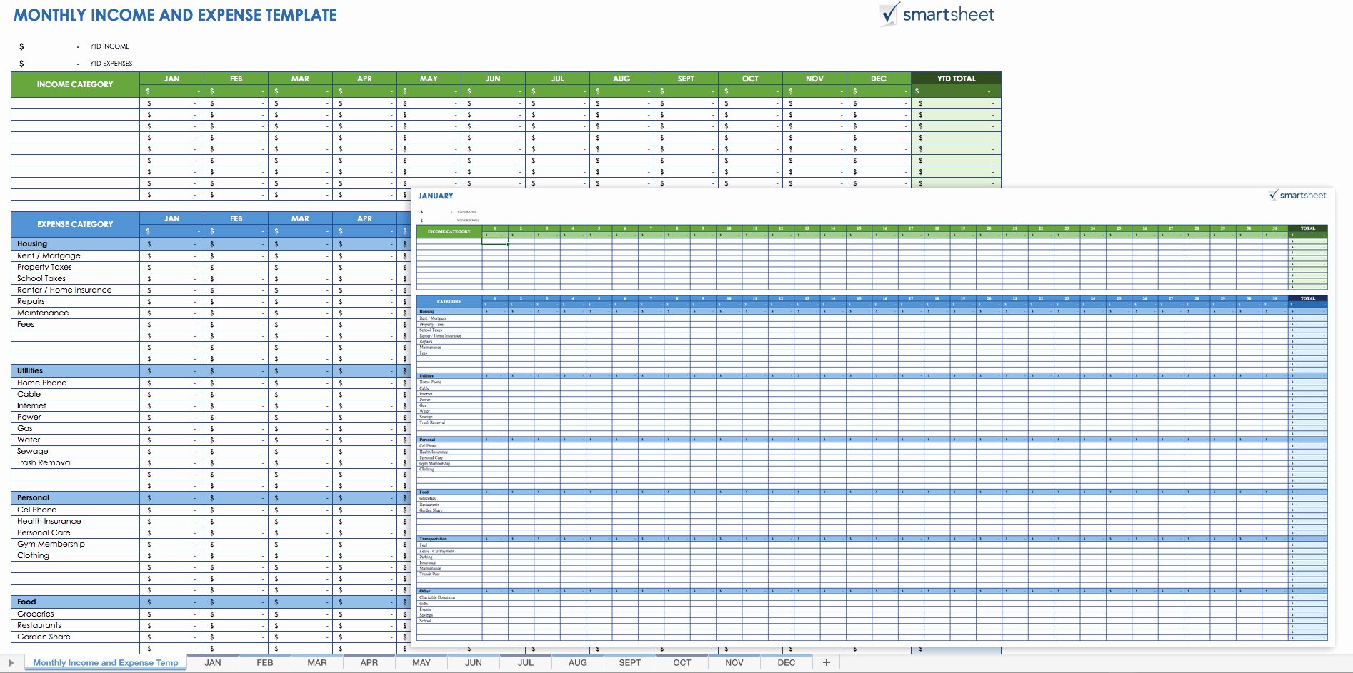 Excel Income and Expense Template Inspirational Excel Monthly In E and Expense Bud Template