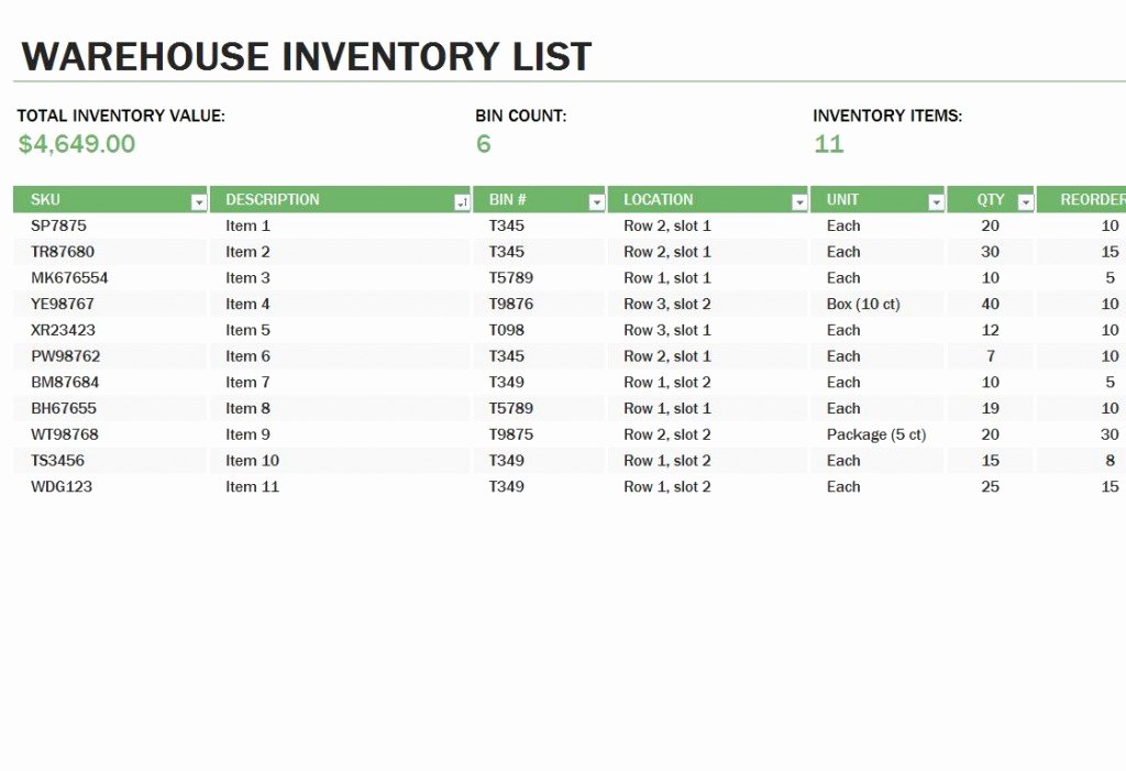 Excel Inventory Tracking Template New Excel Inventory Tracking Template Basic Inventory