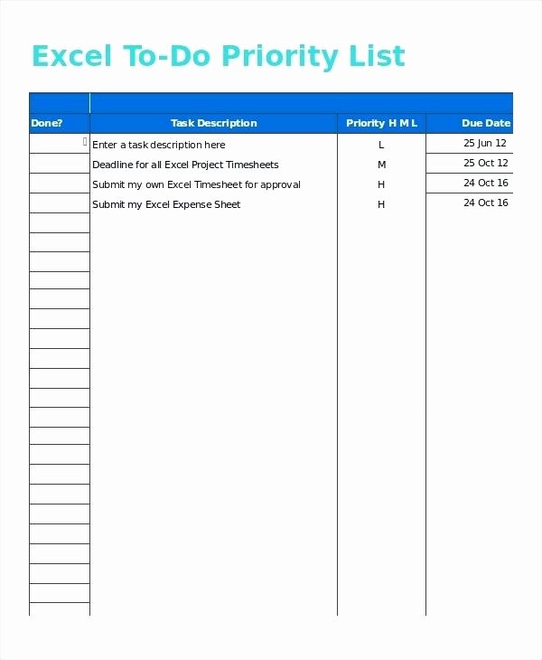 Excel Mailing List Template Fresh Excel to Do Template List Task Free – Vraccelerator