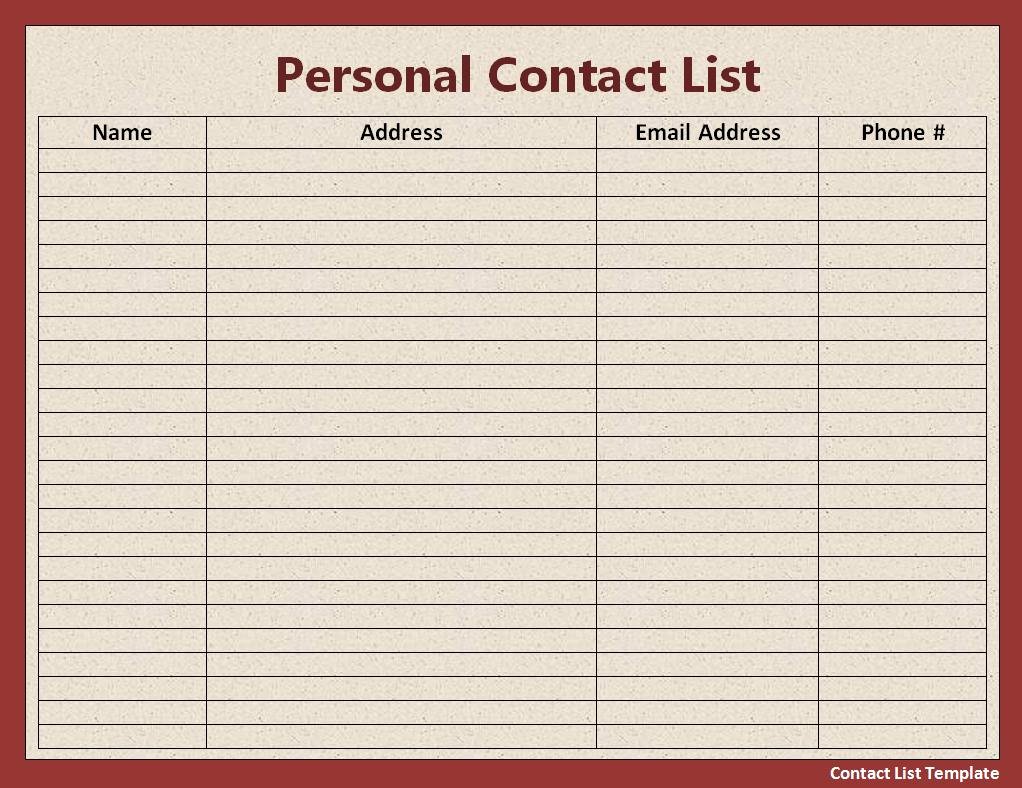 Excel Mailing List Template Luxury Mailing List Template