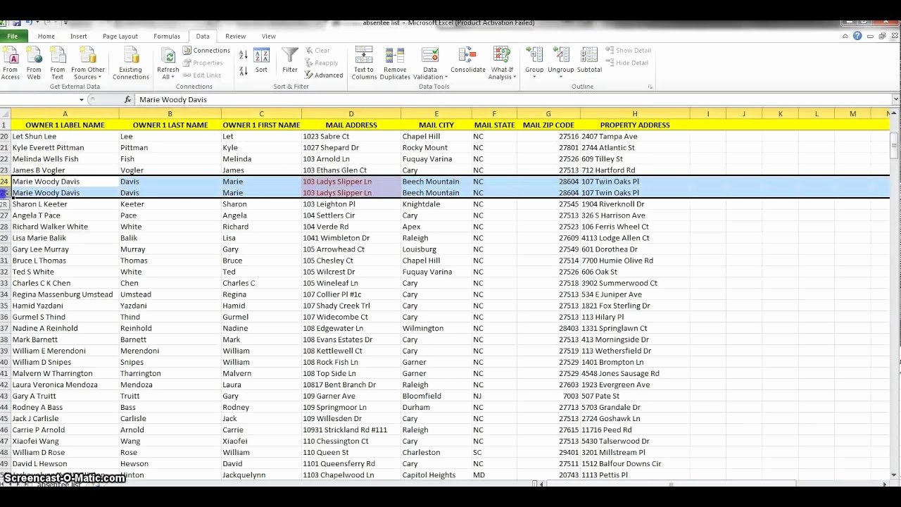 Excel Mailing List Template Unique organizing Your Mailing List with Excel
