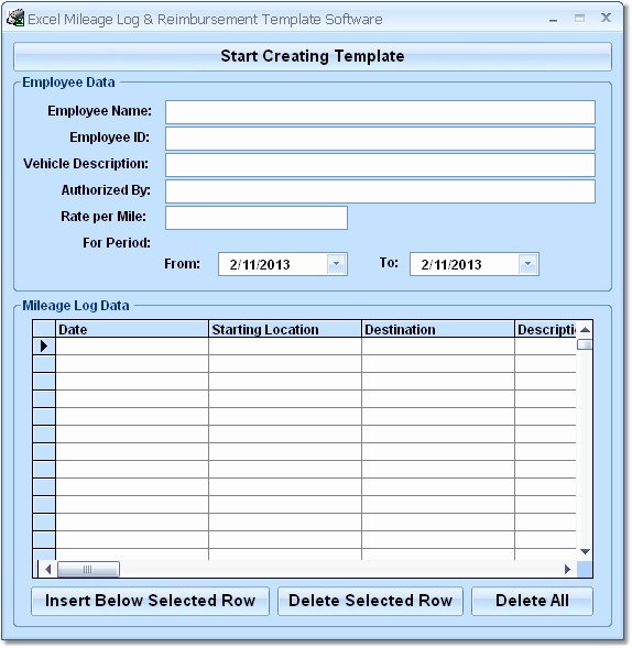 Excel Mileage Log Template Awesome Excel Mileage Log &amp; Reimbursement Template software