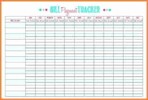 Excel Monthly Bill Template Elegant Bill organizer Worksheet Kidz Activities