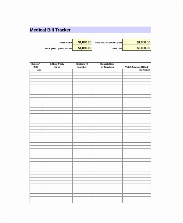 Excel Monthly Bill Template New Excel Bill Template 14 Free Excel Documents Download