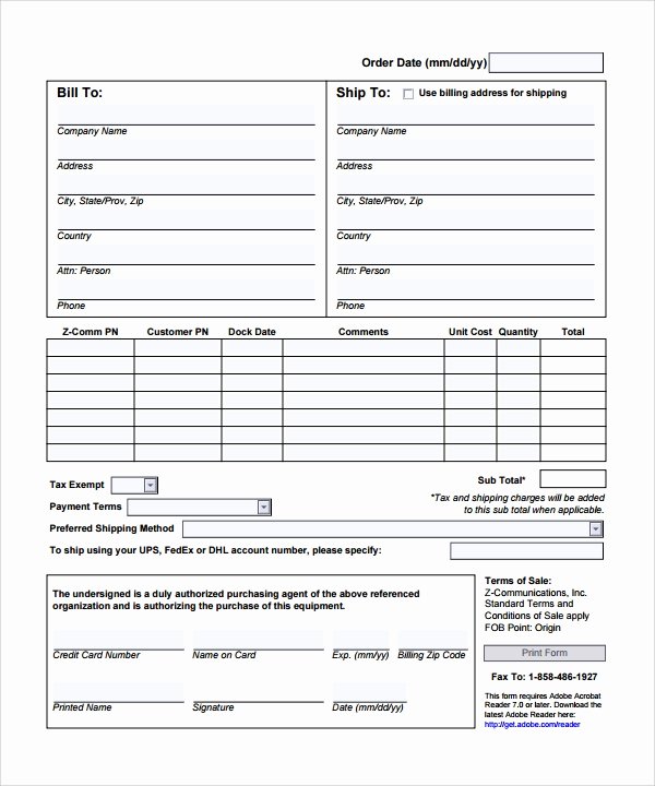 Excel order form Template Awesome order form Template 23 Download Free Documents In Pdf