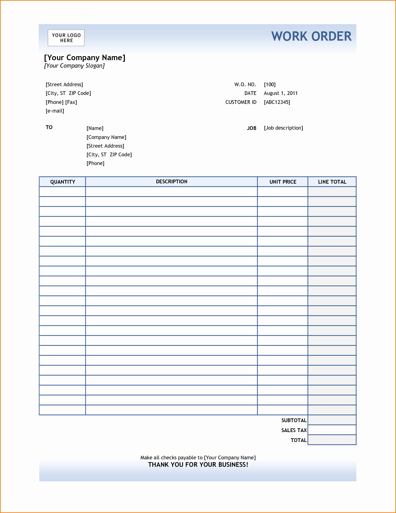 Excel order form Template Beautiful 5 order form Template Excel