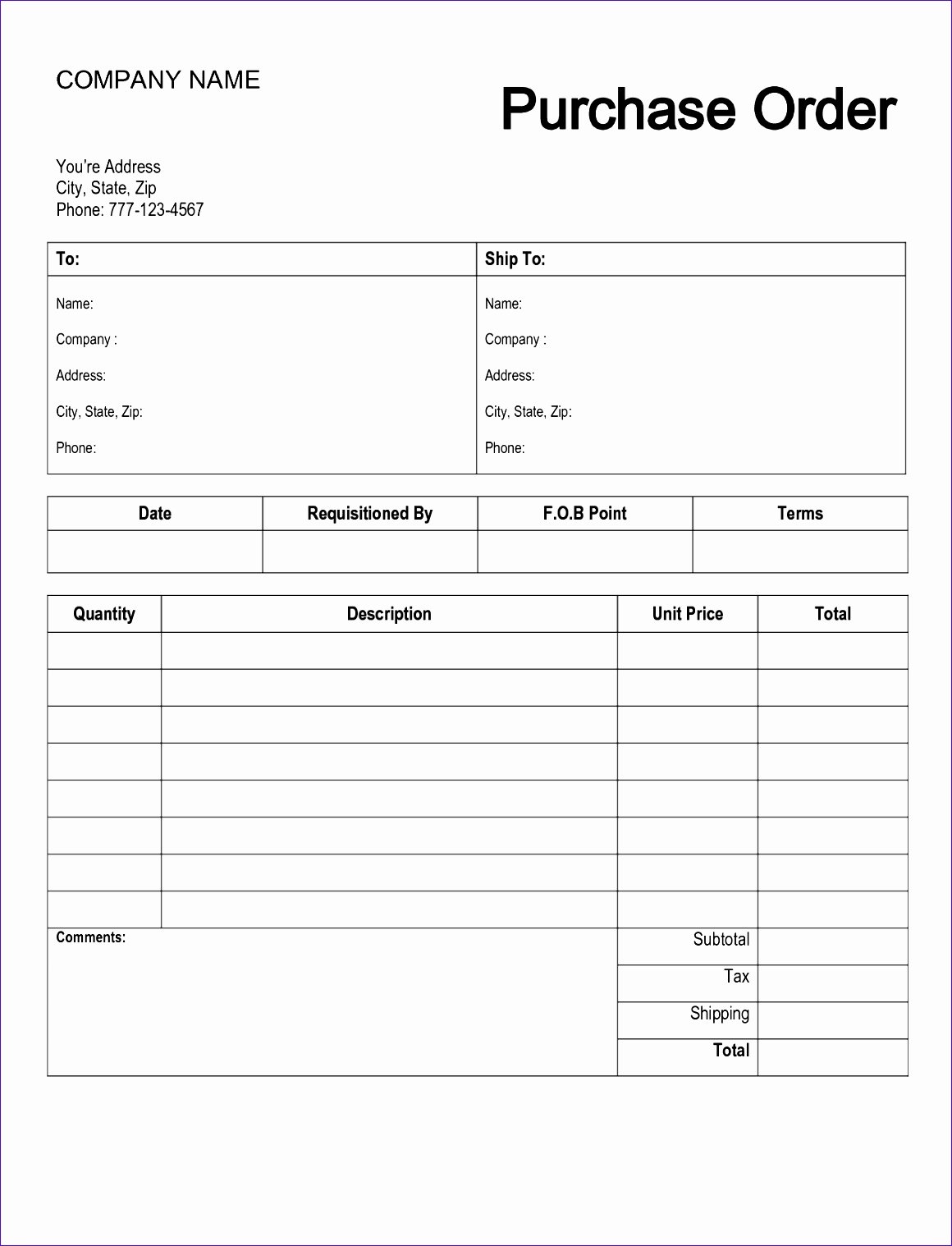 Excel order form Template Best Of 10 Purchase order Template Microsoft Excel