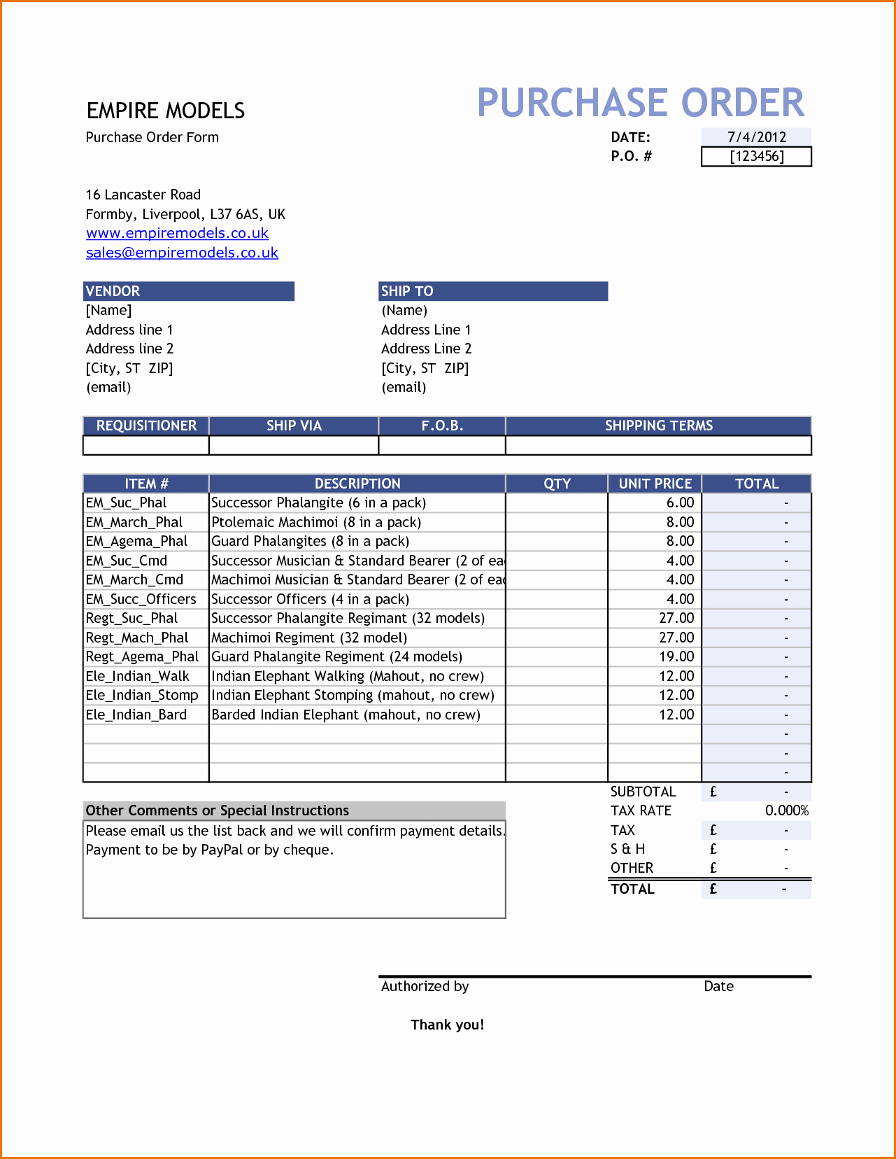 Excel order form Template Best Of Simple Purchase order form Portablegasgrillweber