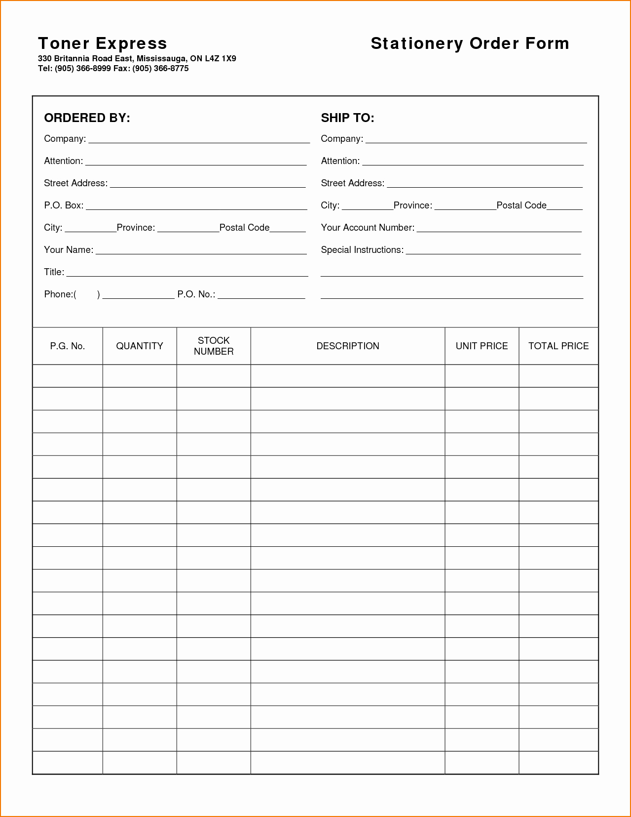 Excel order form Template Fresh 5 order form Template Excel