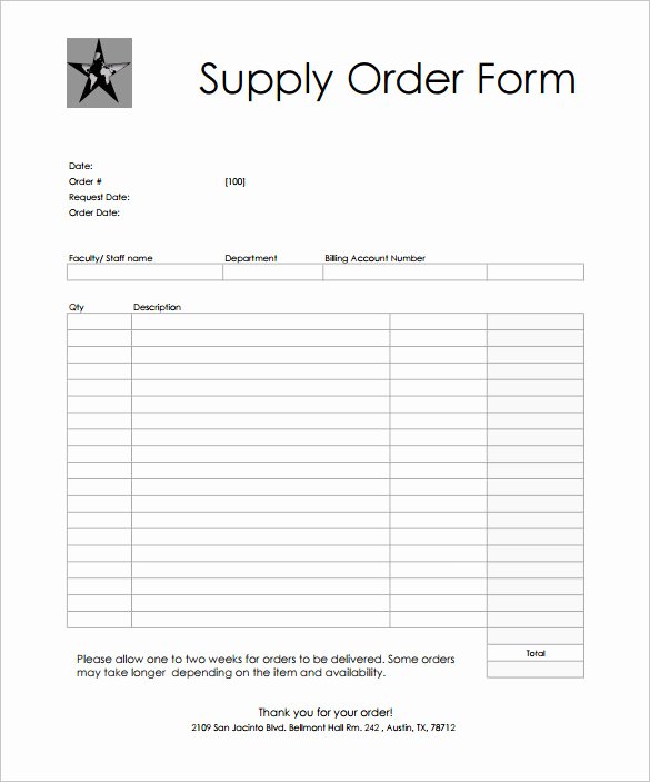 Excel order form Template Inspirational 29 order form Templates Pdf Doc Excel