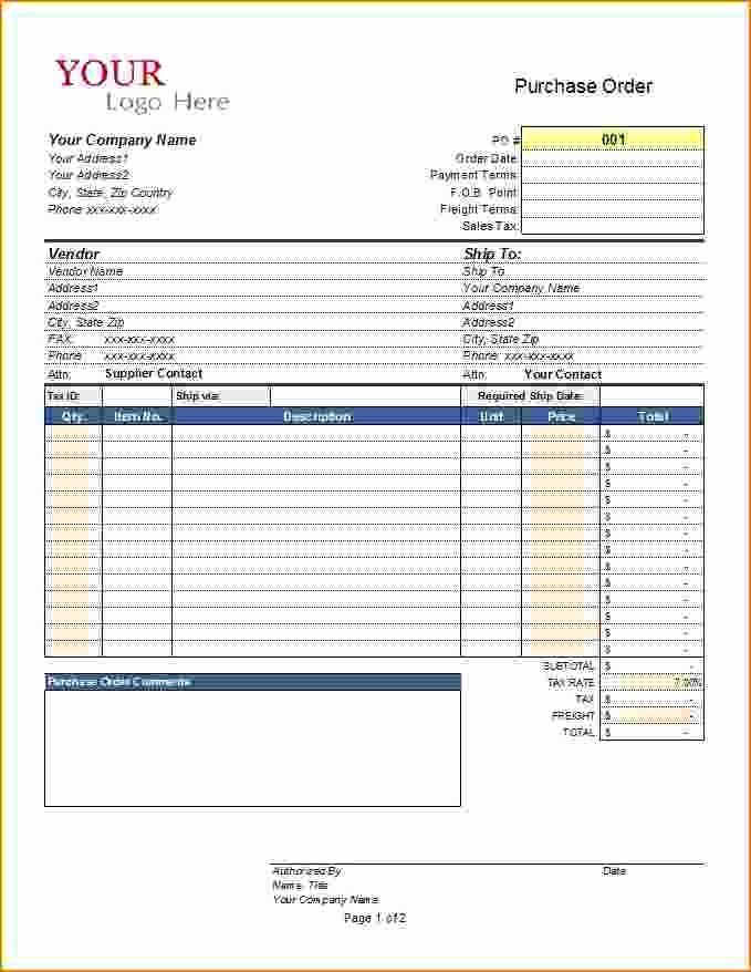 Excel order form Template Lovely 5 order form Template Excel