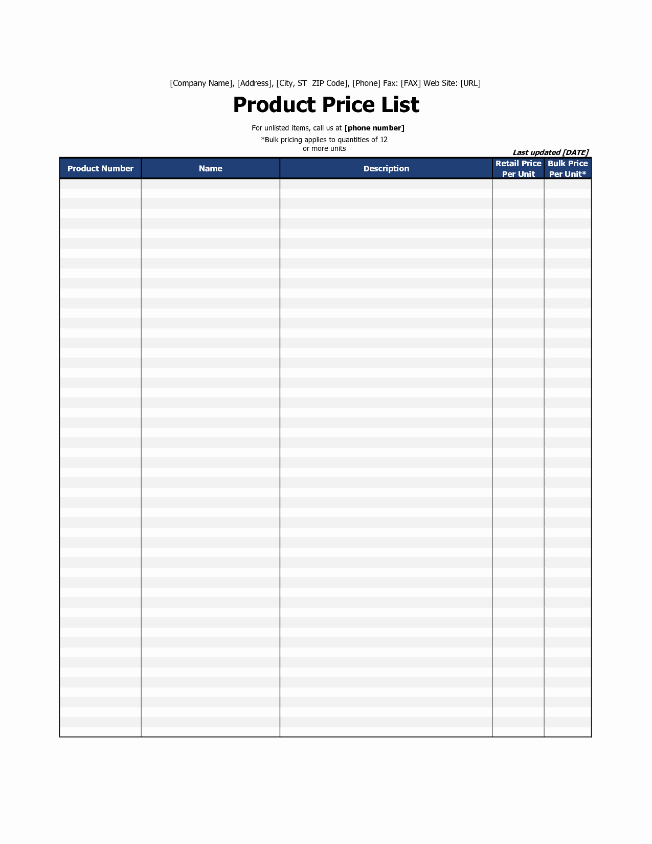 Excel Price Sheet Template Beautiful Excel Price List Template Portablegasgrillweber