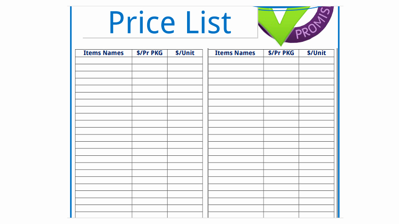 Excel Price Sheet Template Lovely 20 Price List Templates – Word Excel Pdf formats for