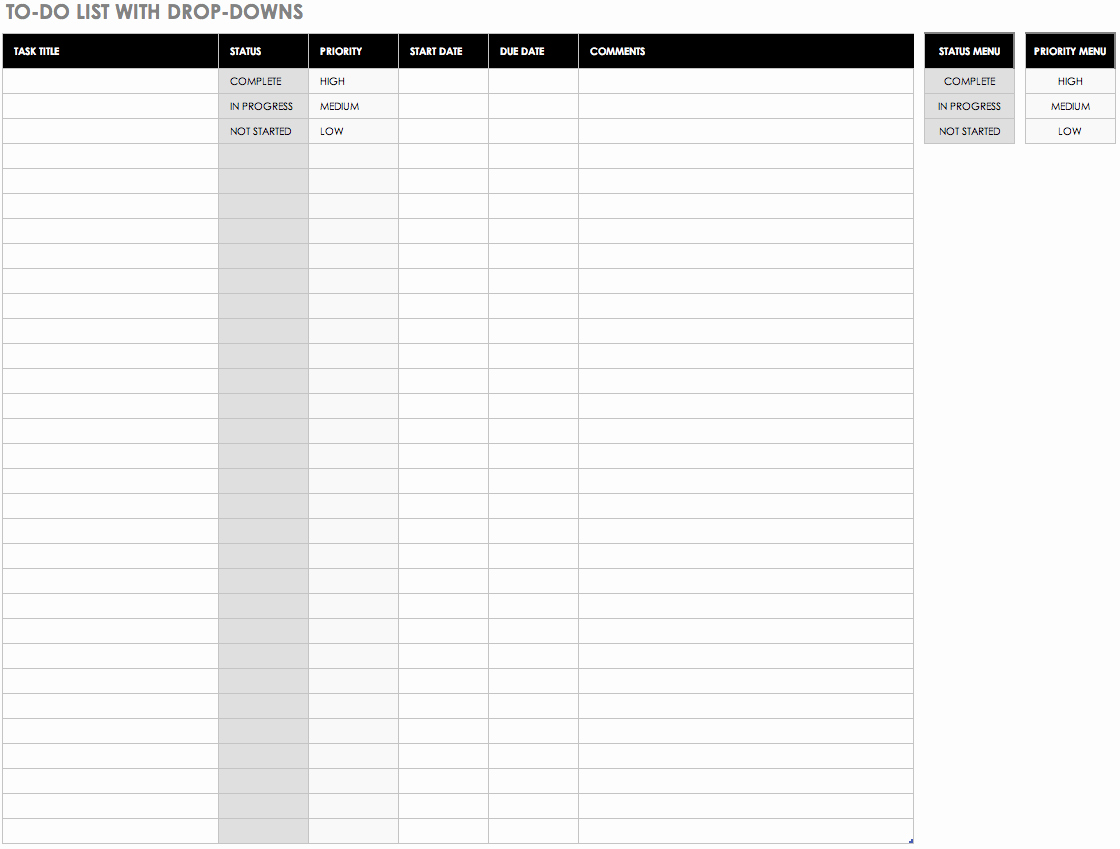 Excel Project Checklist Template Luxury Free to Do List Templates In Excel