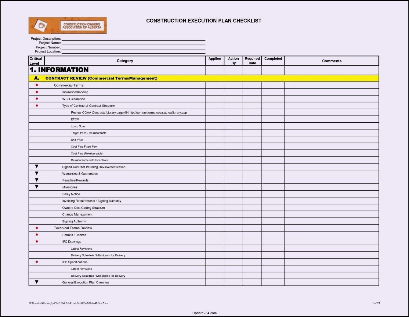 Excel Project Checklist Template Luxury Project Checklist Template Excel