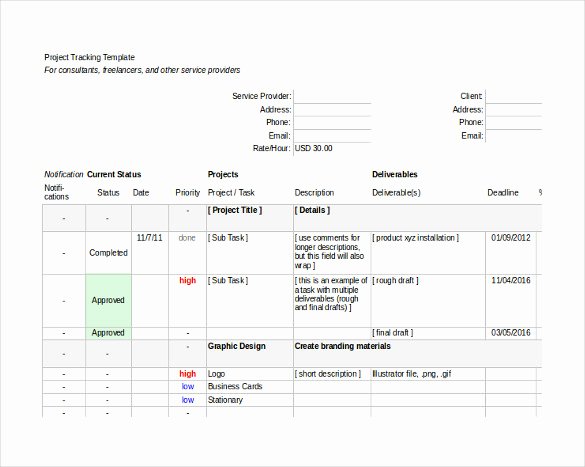 Excel Task Tracker Template Beautiful Task Tracking Template – 10 Free Word Excel Pdf format