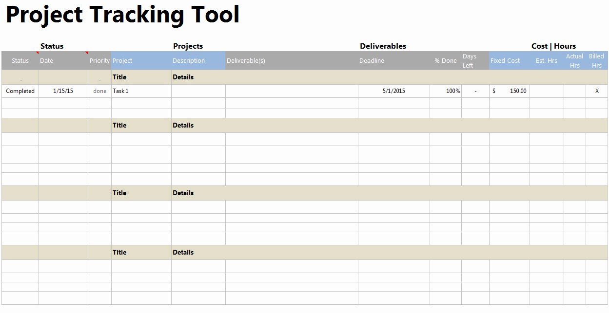 Excel Task Tracker Template Luxury Project Tracker tool