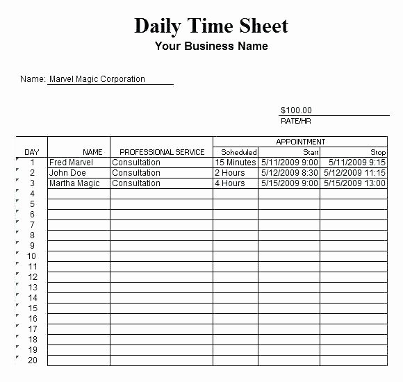 Excel Time Card Template Beautiful Excel Time Card Template Excel Time Sheet Template Time