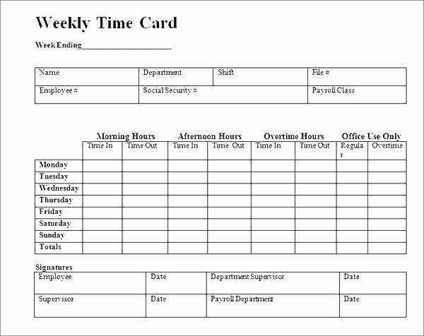 Excel Time Card Template Elegant Excel Time Card Template Excel Time Sheet Template Time