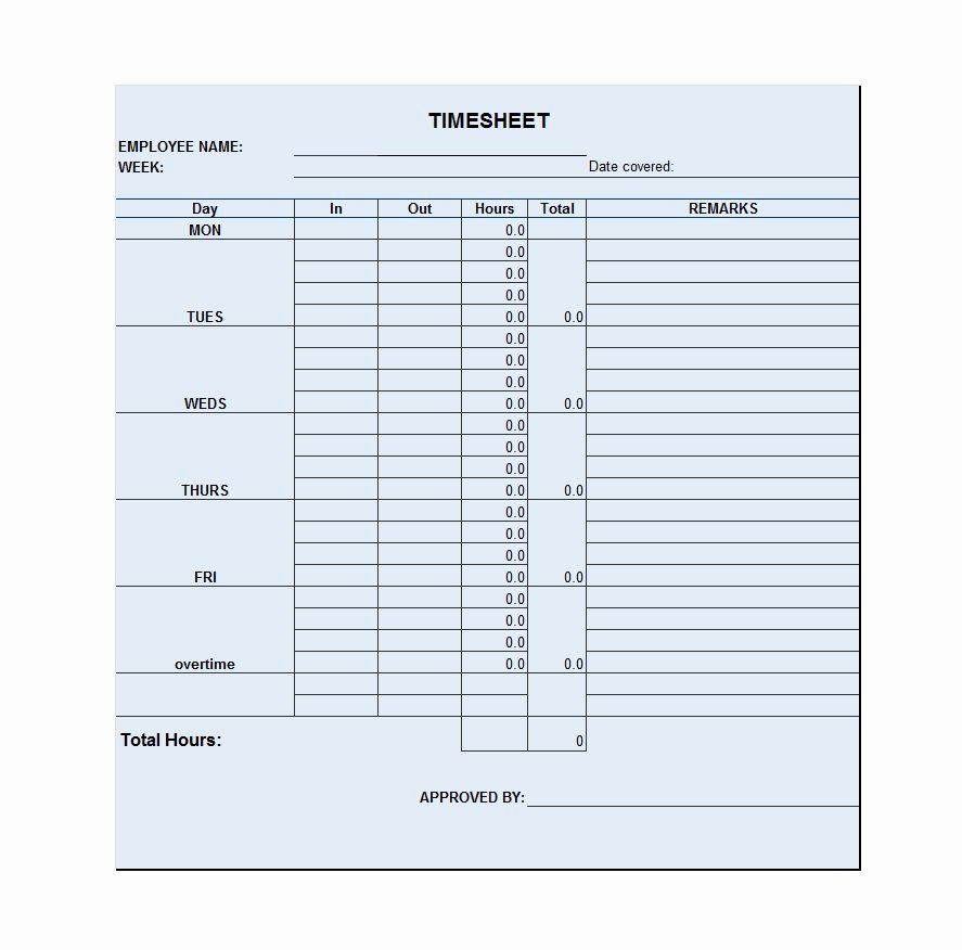 Excel Time Card Template Inspirational 41 Free Timesheet Time Card Templates Free Template