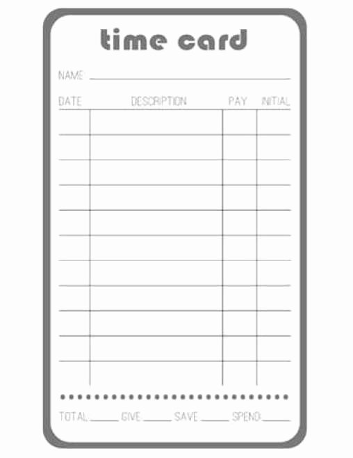 Excel Time Card Template Unique 9 Free Printable Time Cards Templates Excel Templates