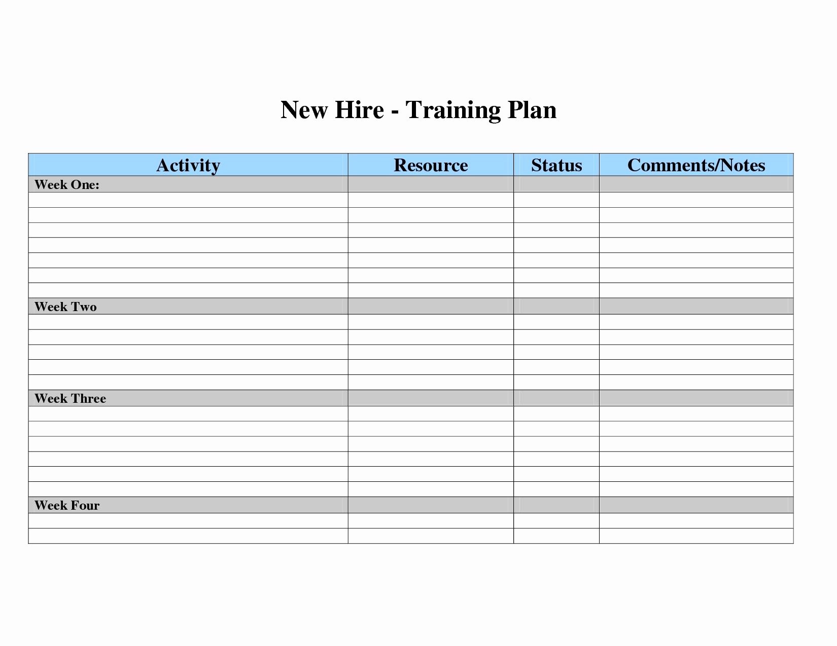 Excel Training Schedule Template Lovely Free Employee Training Matrix Template Excel New Employee