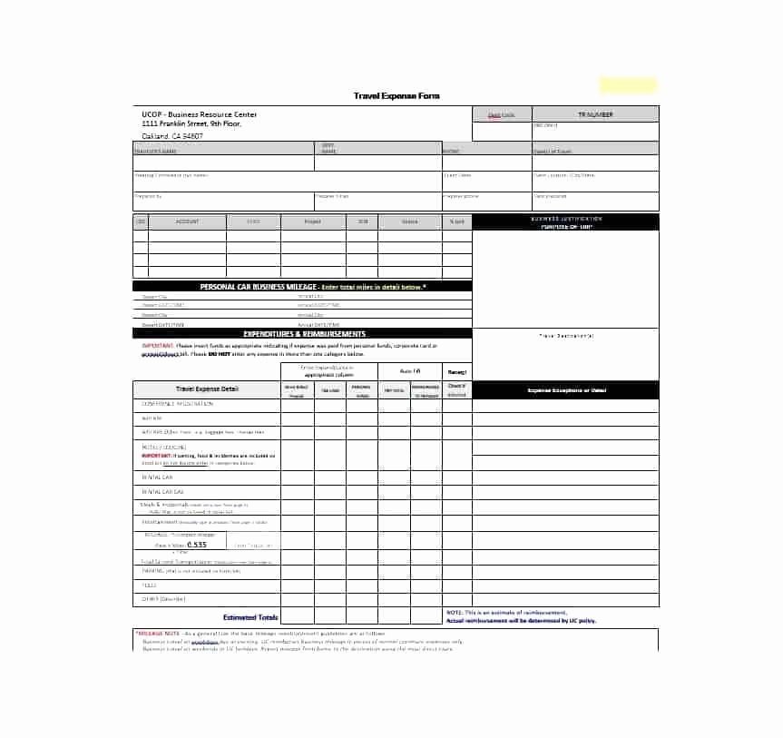 Excel Travel Expense Template Unique Travel Expense Template Excel Travel Expense Report